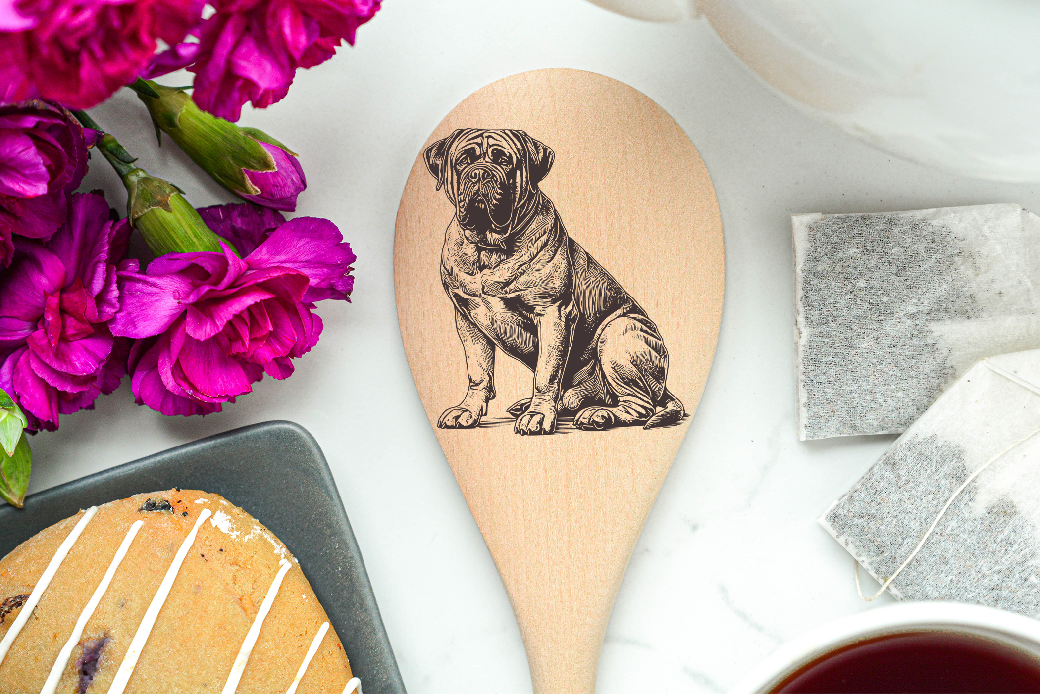 Mastiff Bull Wooden Spoon