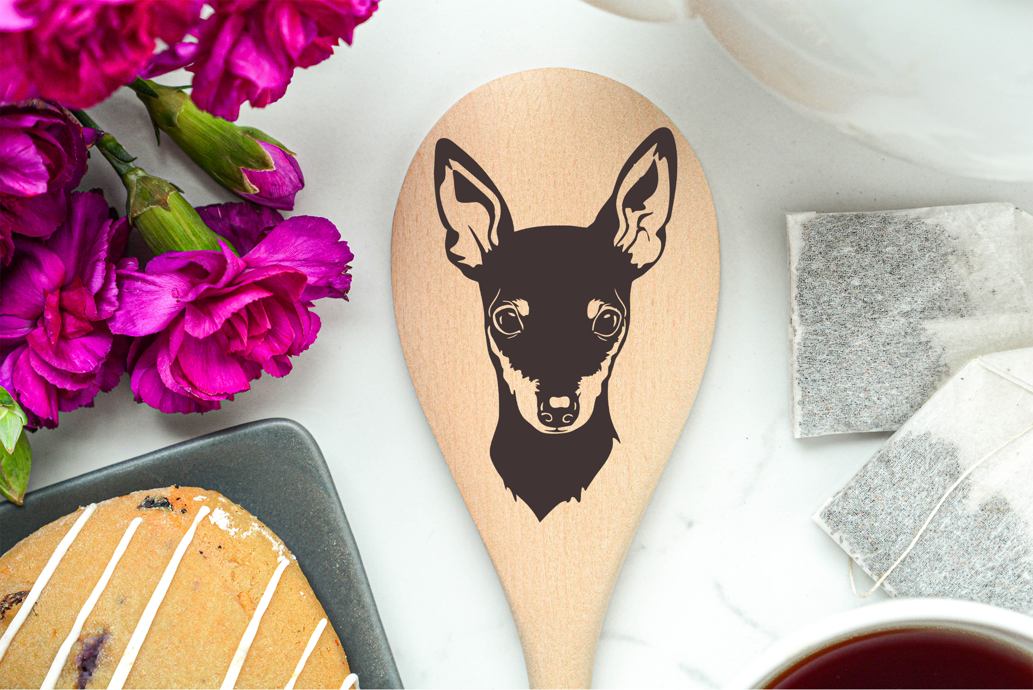 Miniature Pinscher Wooden Spoon
