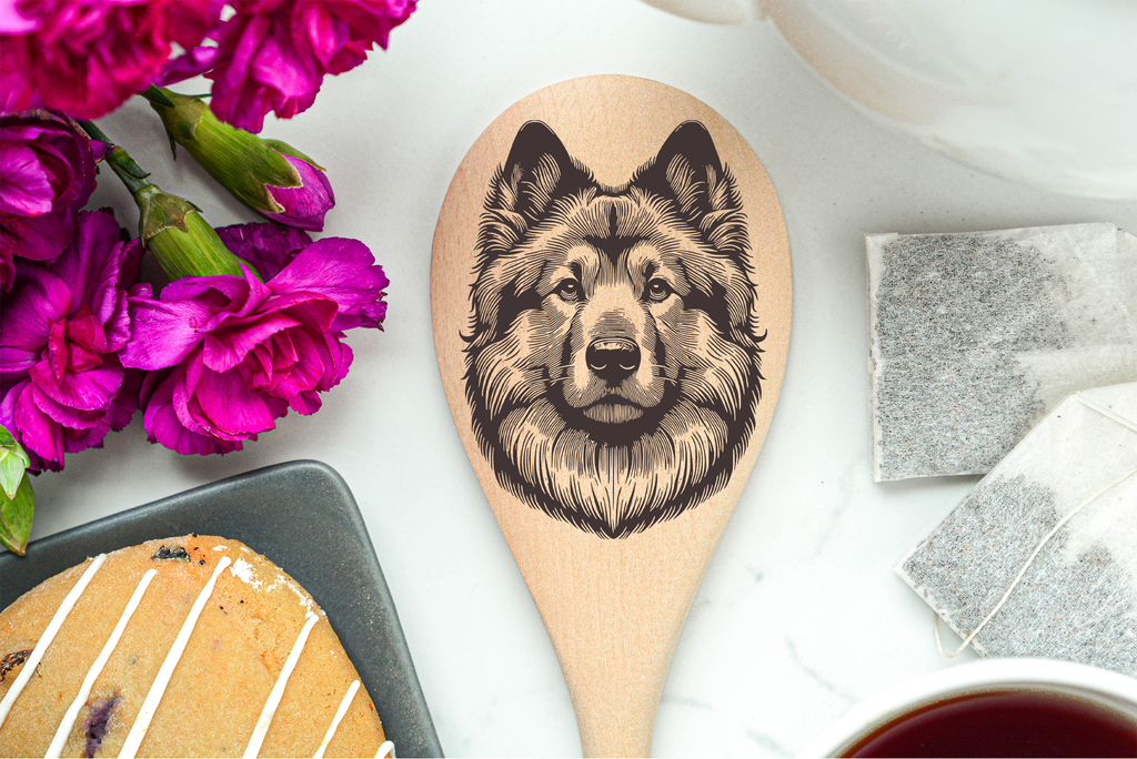 Norwegian Elkhound Wooden Spoon