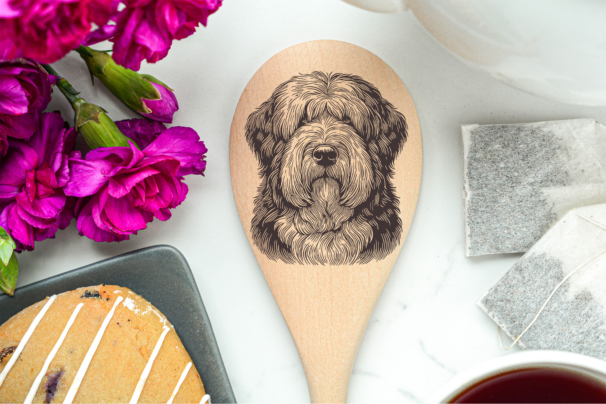 Old English Sheepdog Wooden Spoon