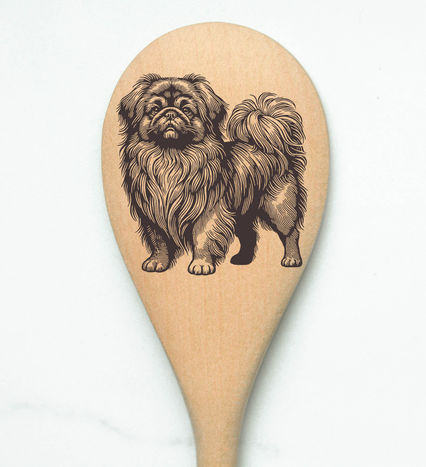 Pekingese Wooden Spoon