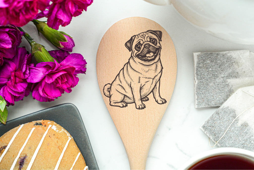 Pug - Body Wooden Spoon