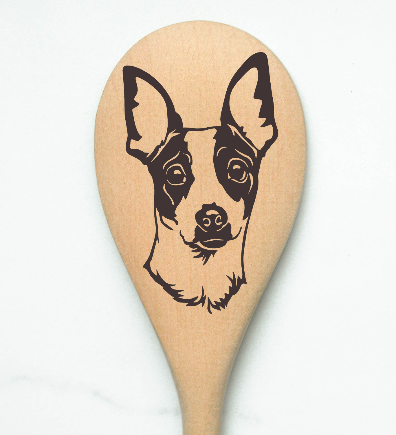 Rat Terrier Wooden Spoon