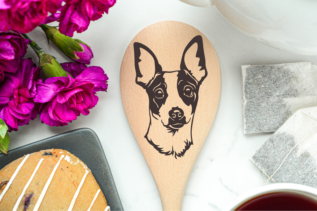 Rat Terrier Wooden Spoon