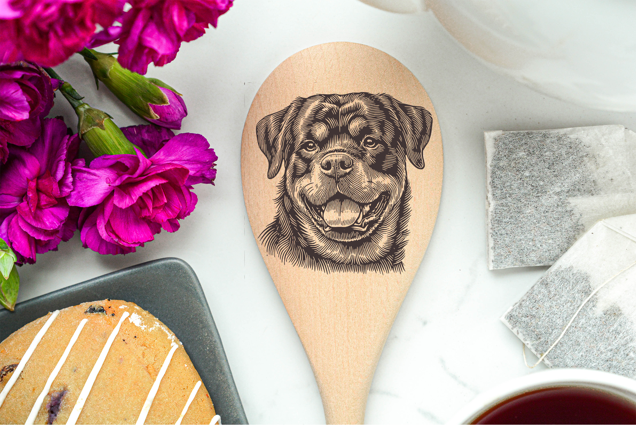 Rottweiler Wooden Spoon