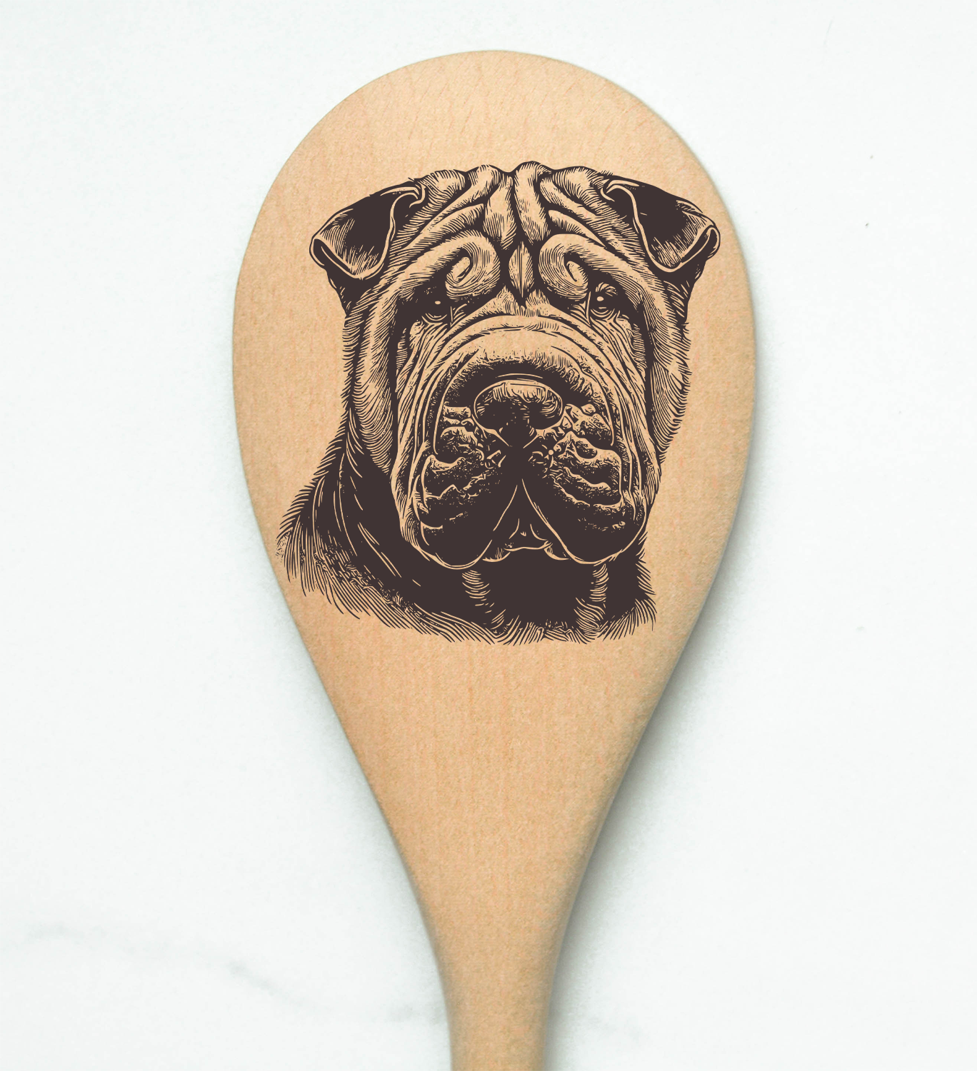 Shar-Pei Wooden Spoon