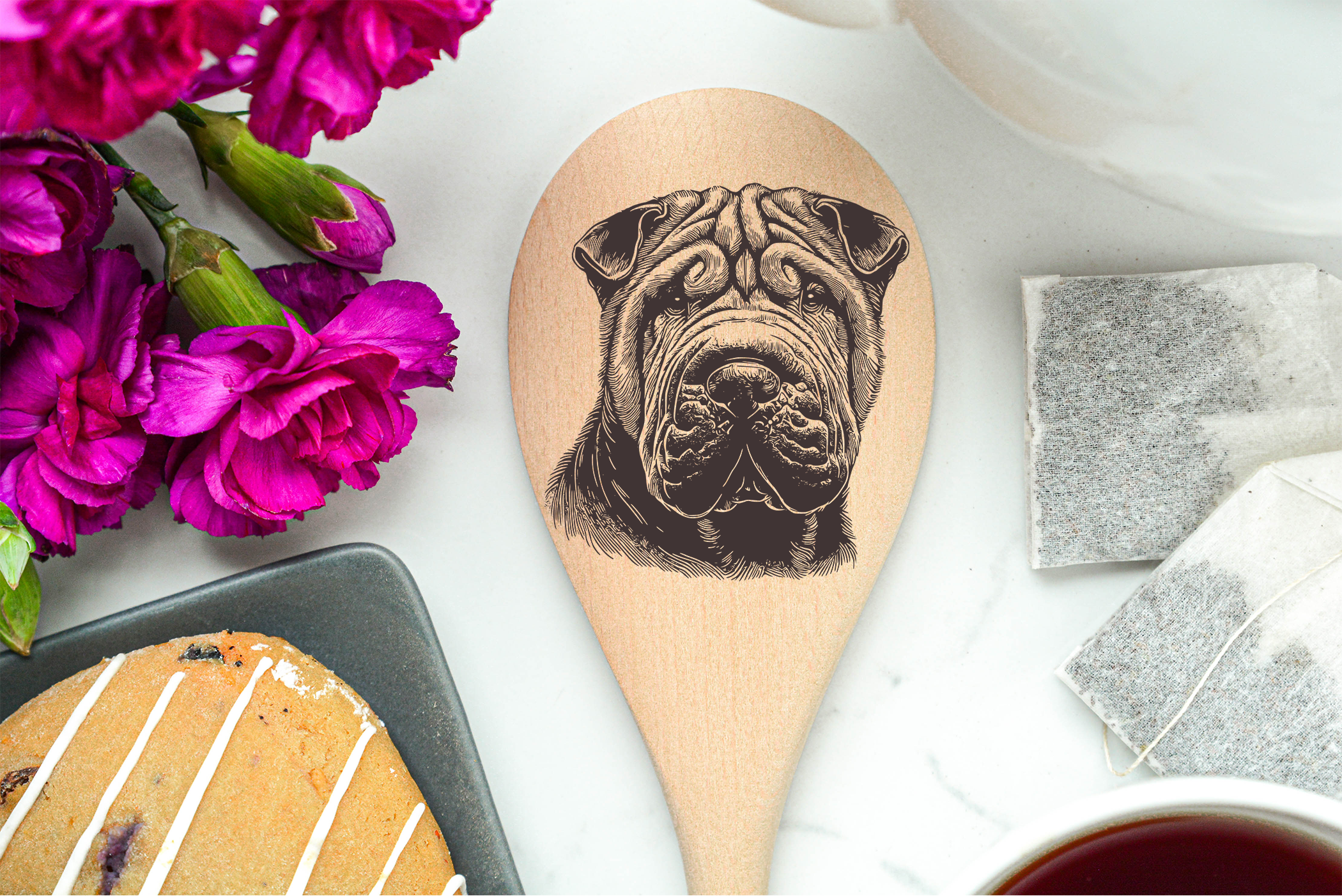 Shar-Pei Wooden Spoon