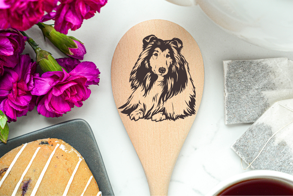 Shetland Sheepdog Wooden Spoon