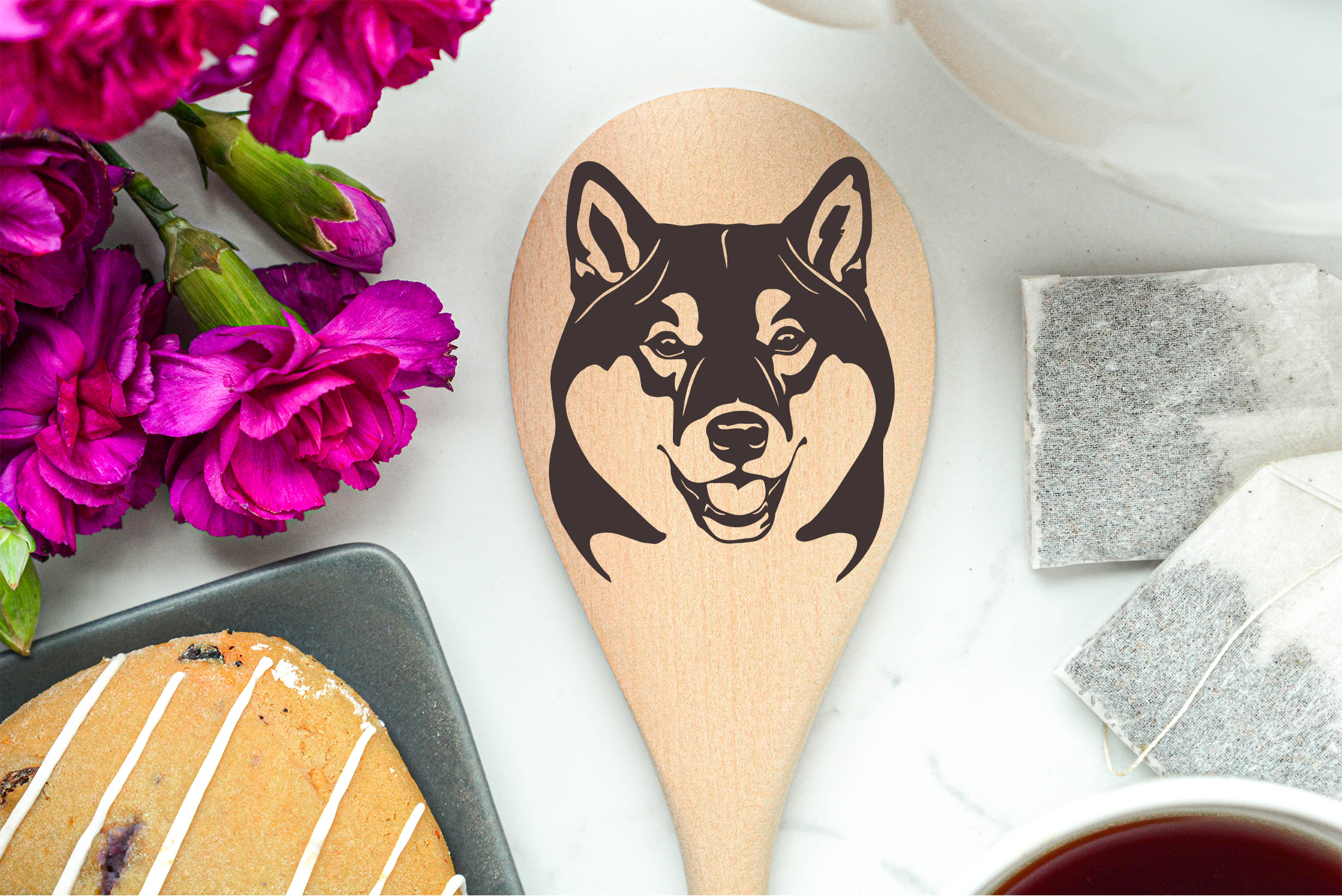 Shiba Inu Wooden Spoon