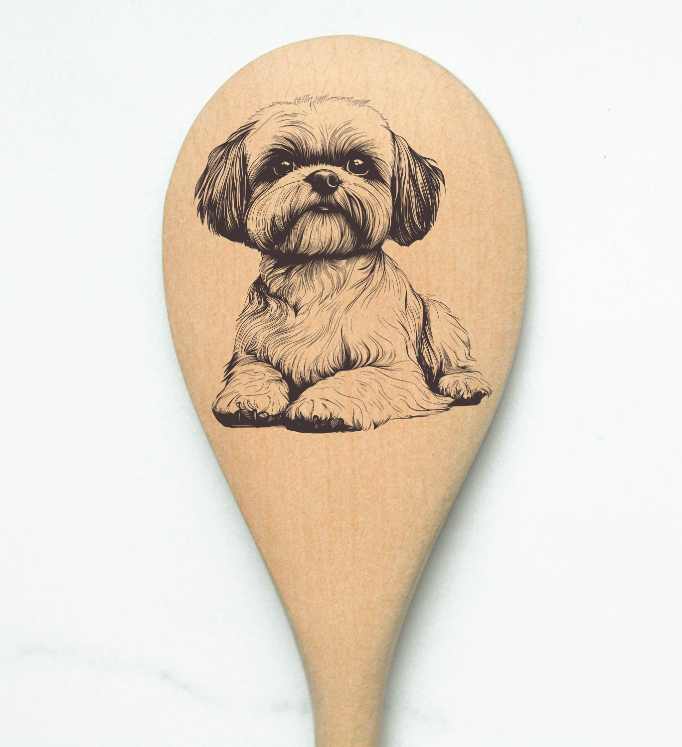 Shih Tzu Wooden Spoon