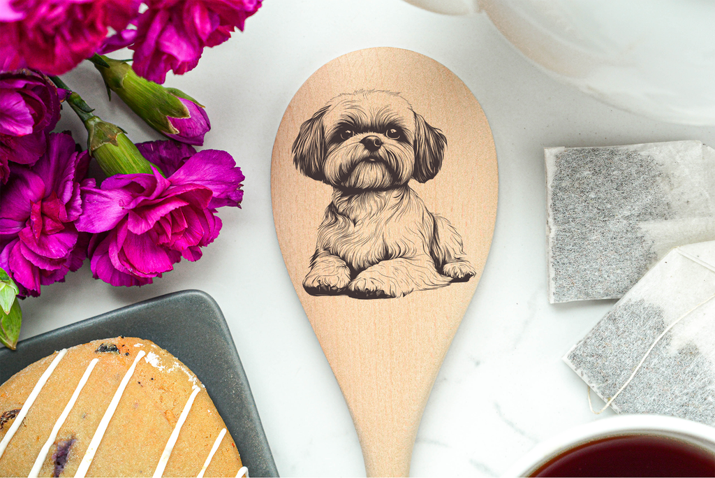 Shih Tzu Wooden Spoon