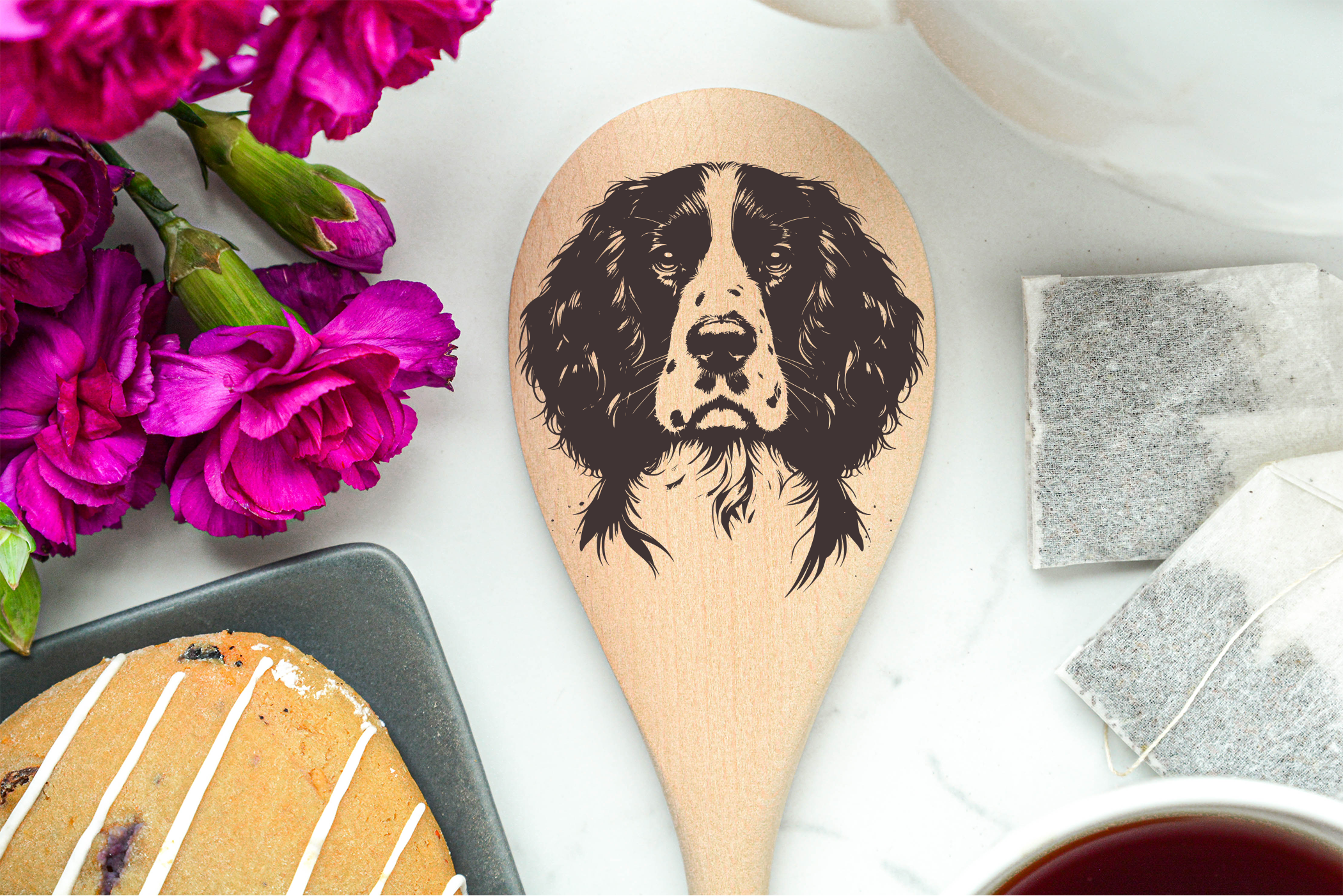 Springer Spaniel Wooden Spoon