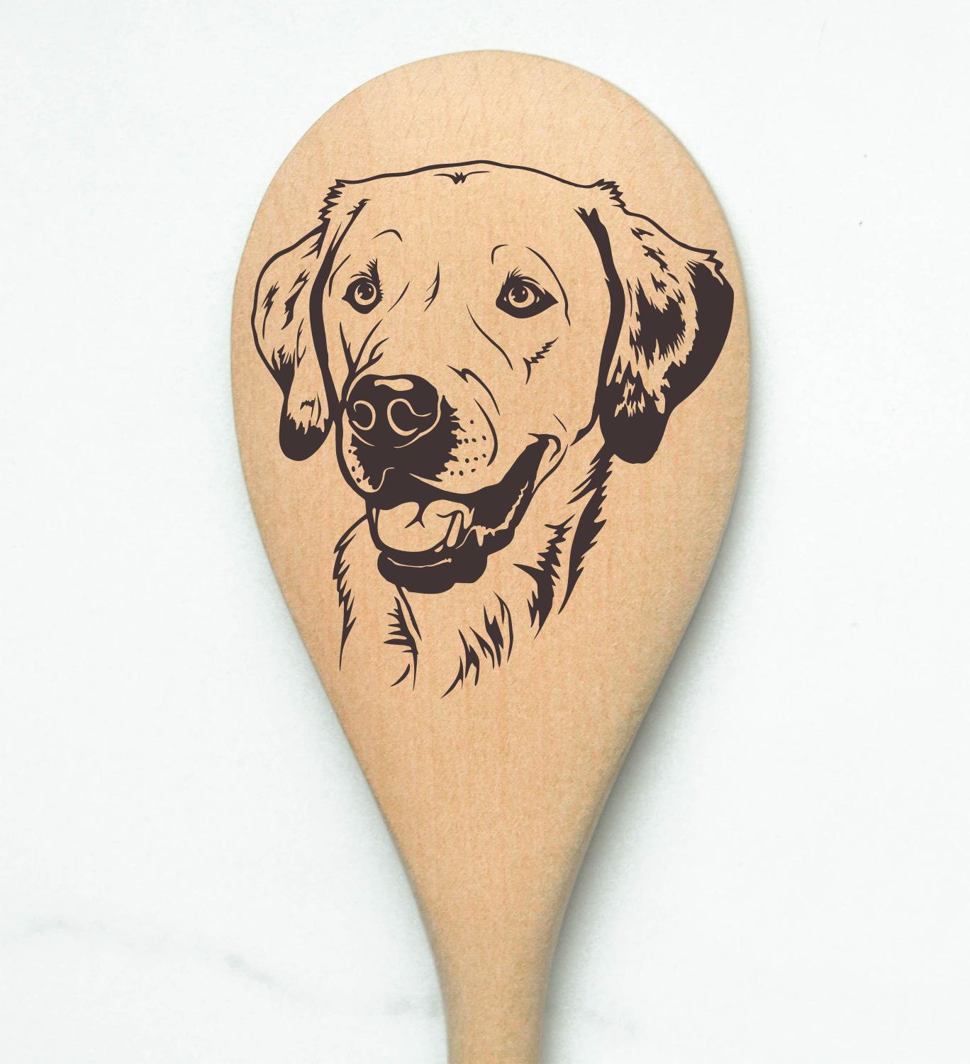 Yellow Labrador Wooden Spoon