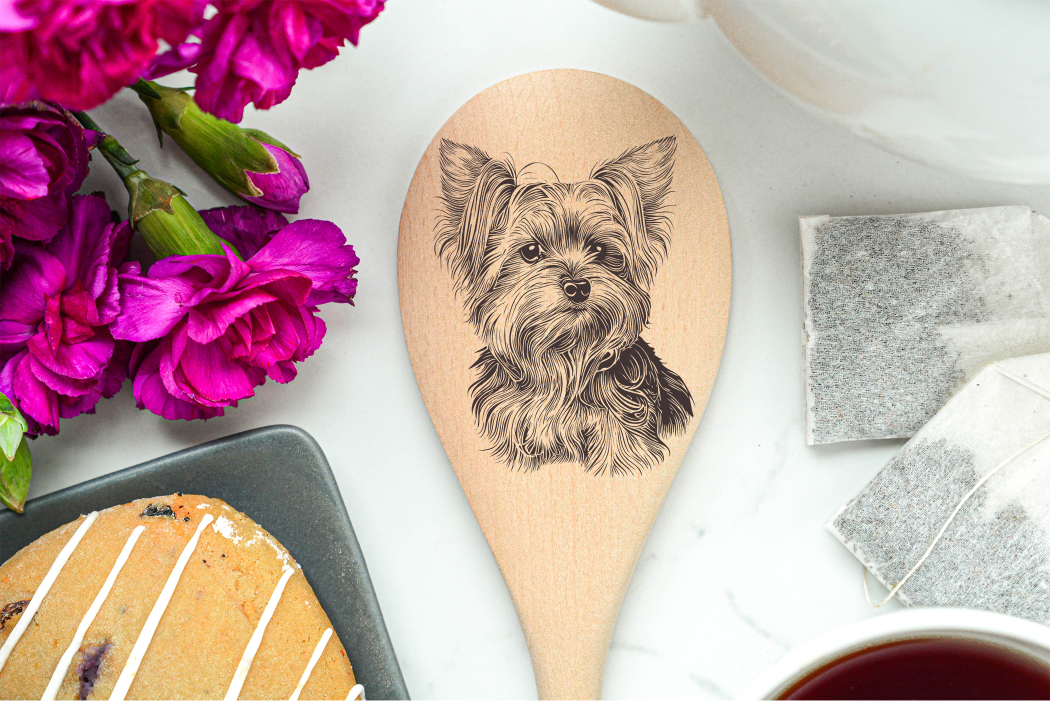 Yorkshire Terrier Yorkie Wooden Spoon