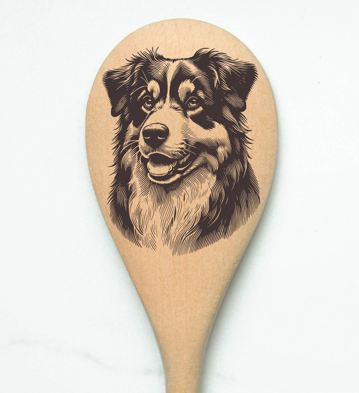 Australian Shepherd2 Wooden Spoon