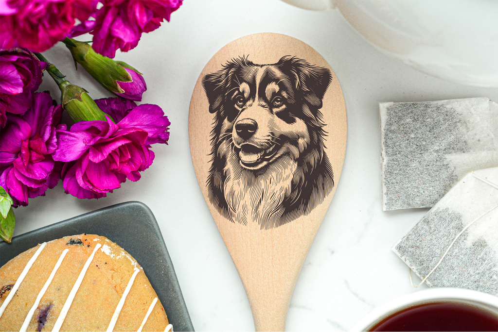 Australian Shepherd2 Wooden Spoon