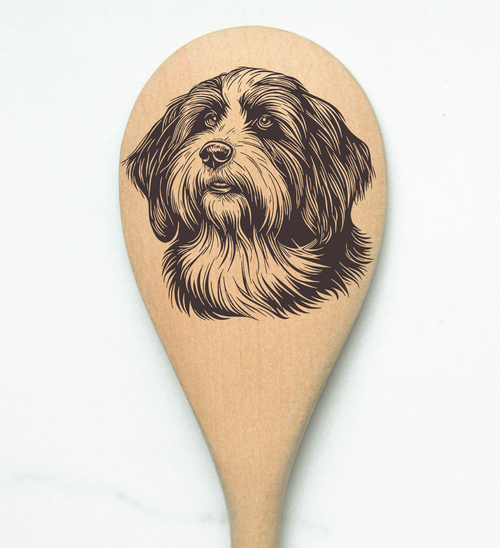 Bearded Collie2 Wooden Spoon