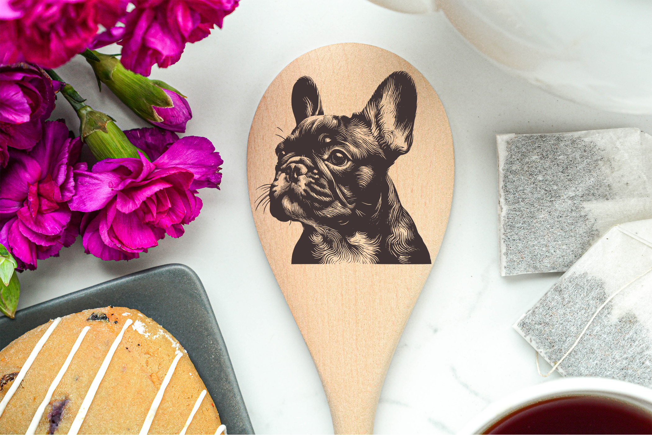 French Bulldog 5 Wooden Spoon