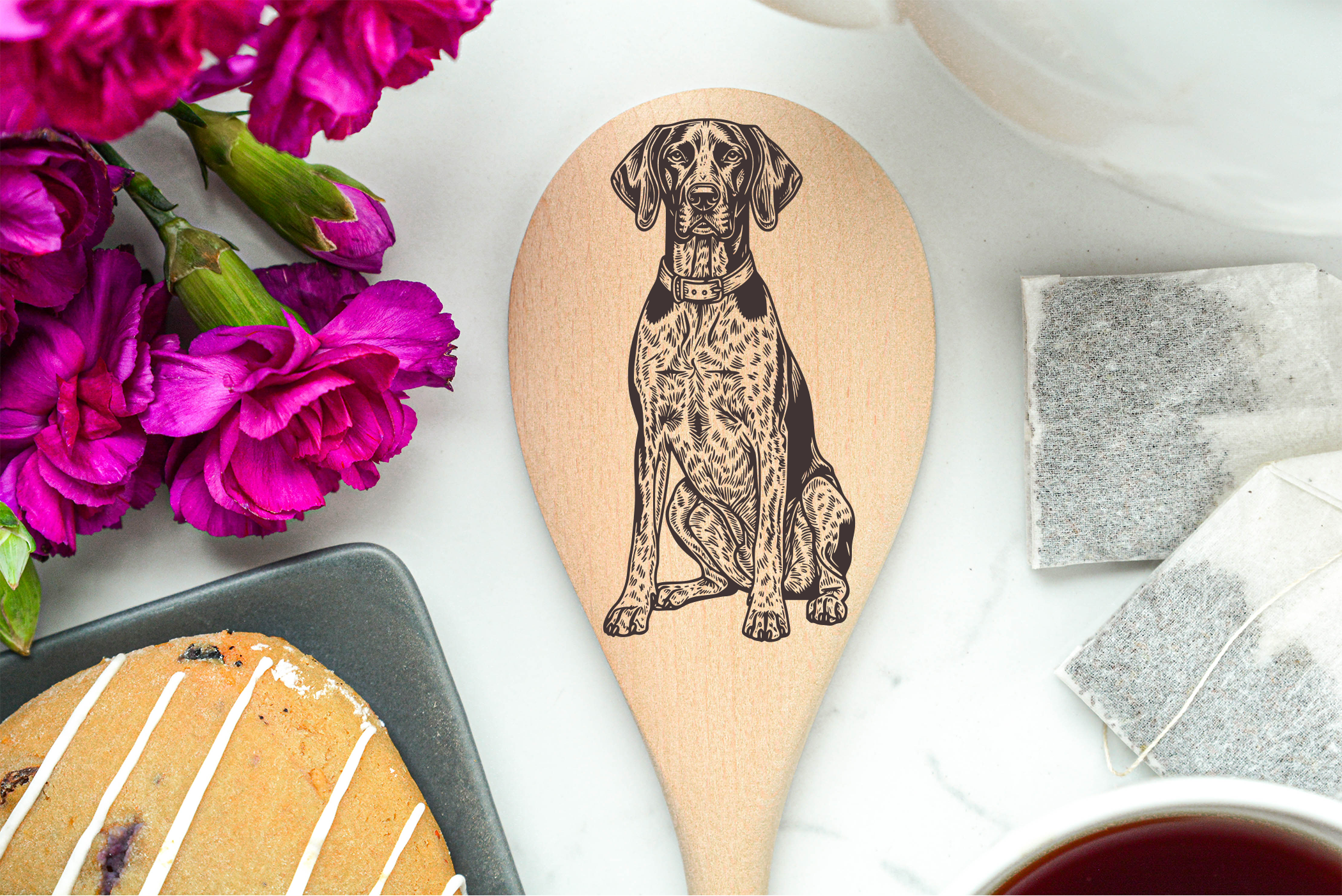 German Short Hair Pointer Wooden Spoon
