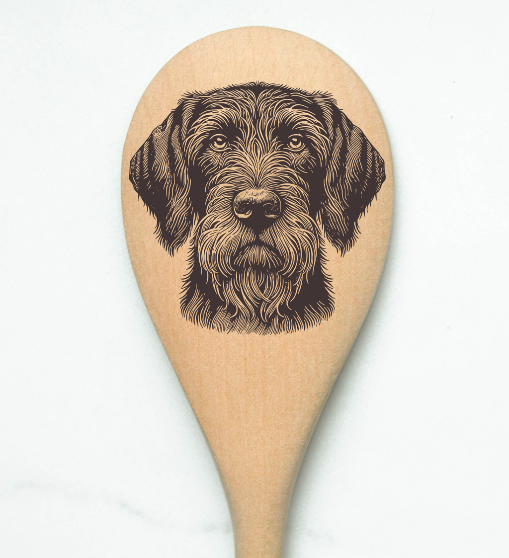German Wire Hair Pointer Wooden Spoon