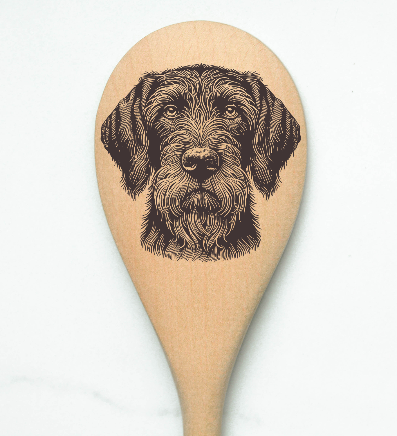 German Wire Hair Pointer Wooden Spoon