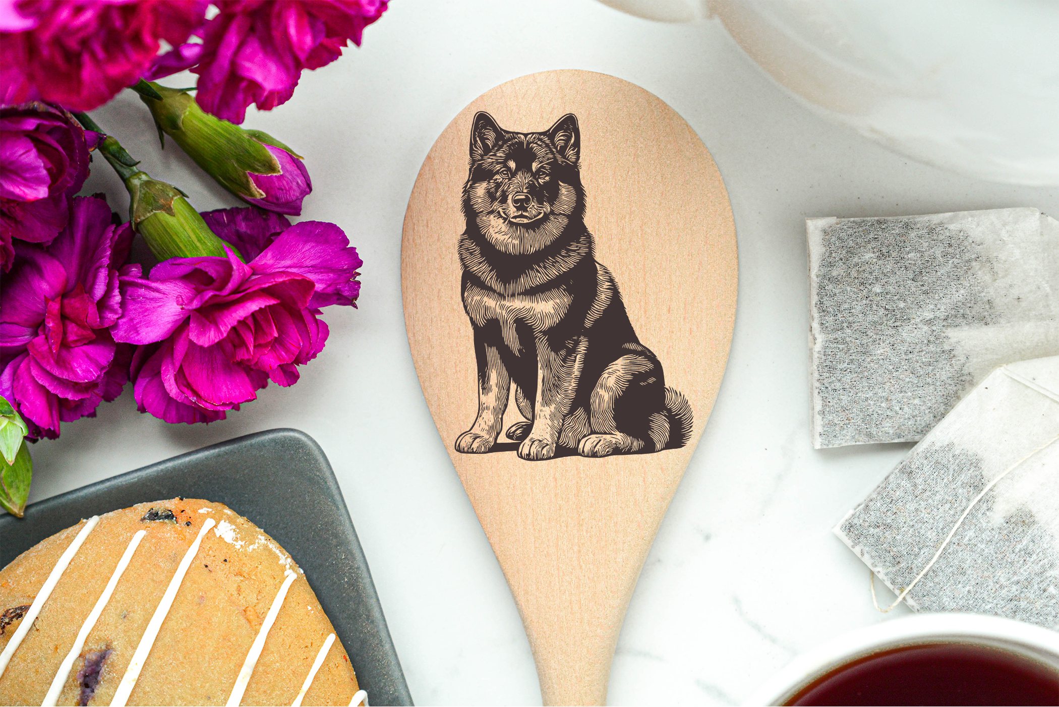 Norwegian Elkhound Wooden Spoon