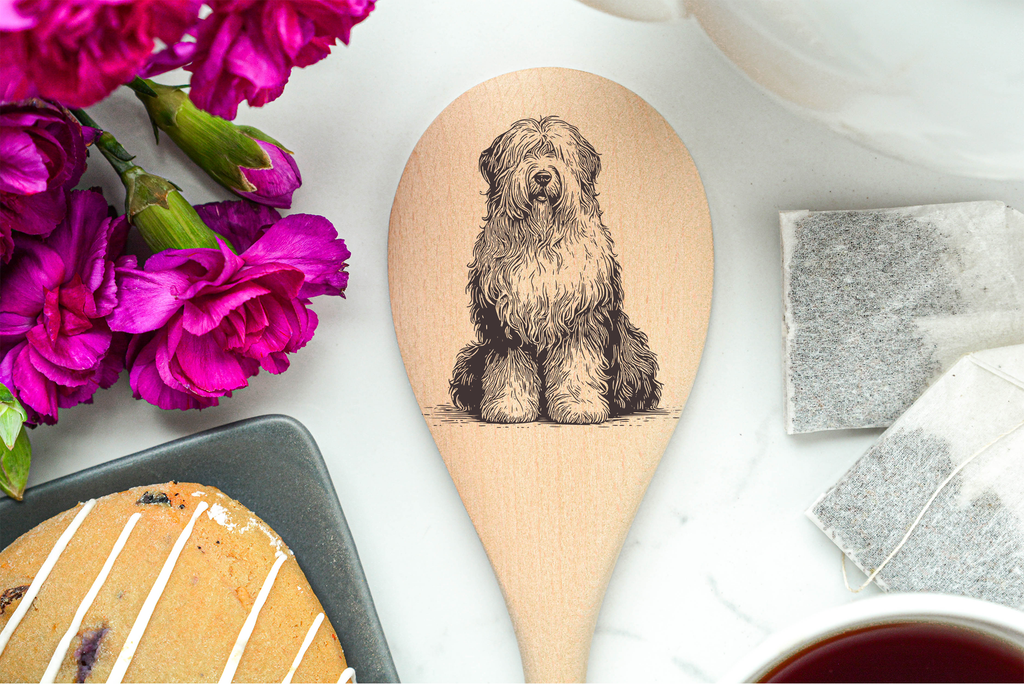 Old English Sheepdog Wooden Spoon
