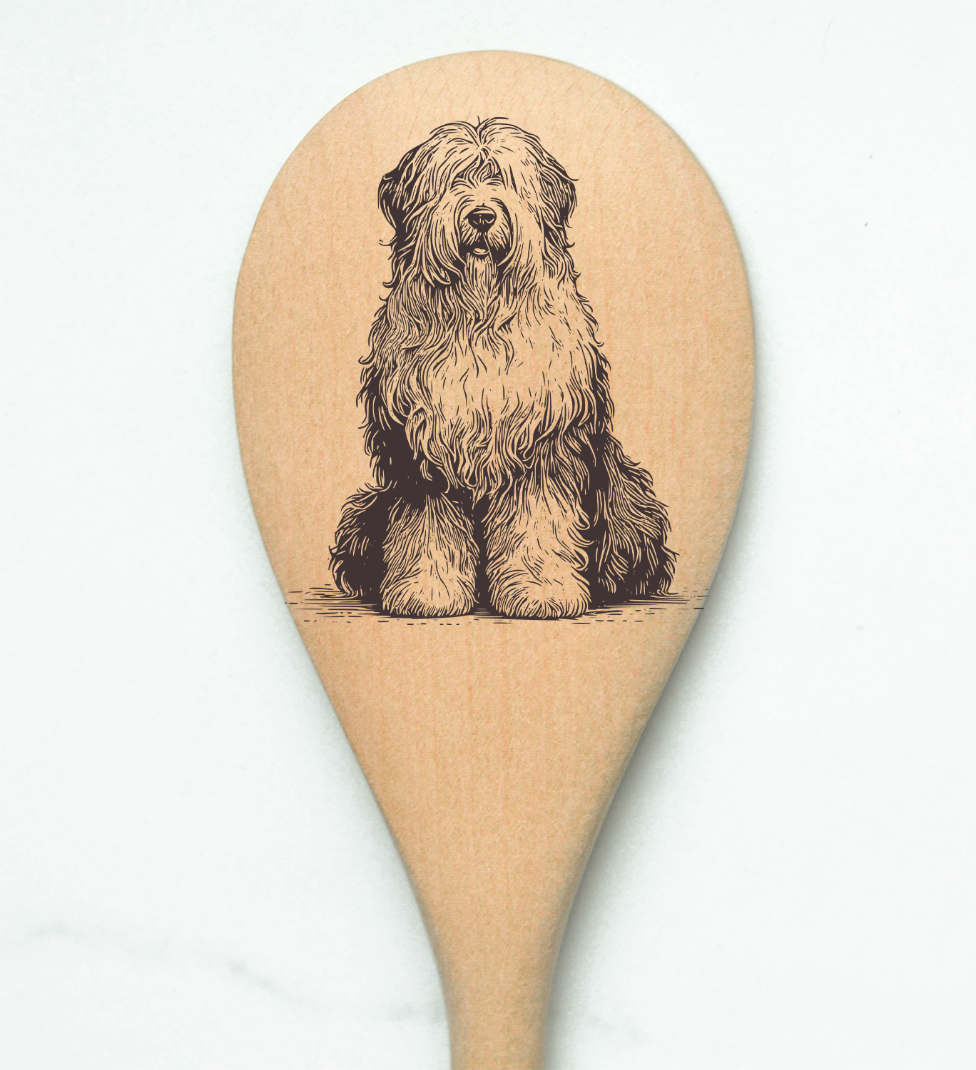 Old English Sheepdog Wooden Spoon