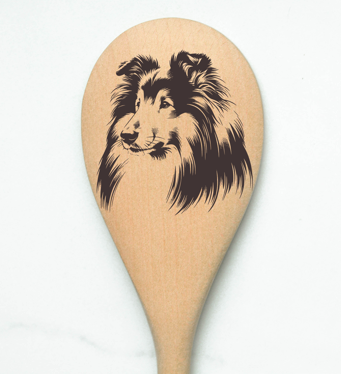 Shetland Sheepdog Wooden Spoon