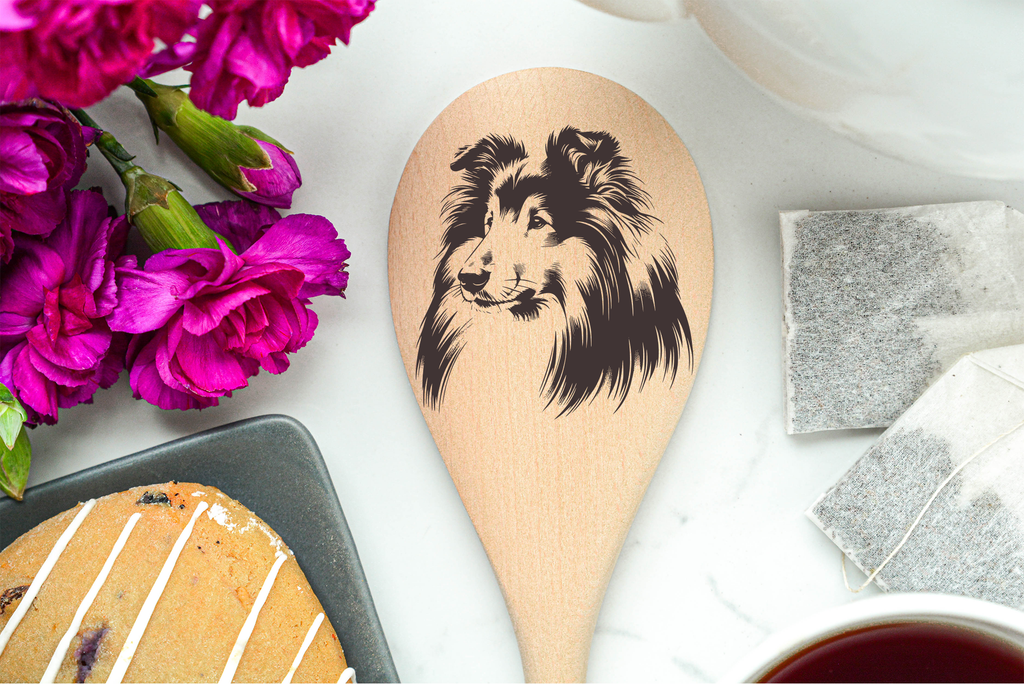 Shetland Sheepdog Wooden Spoon