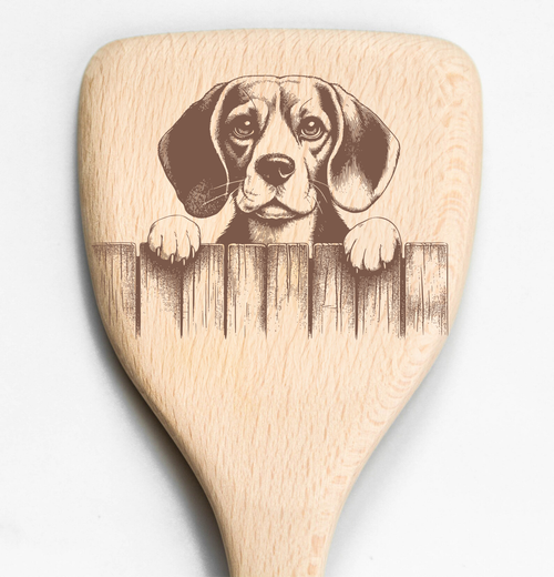 Beagle Peeking Over Fence Spatula