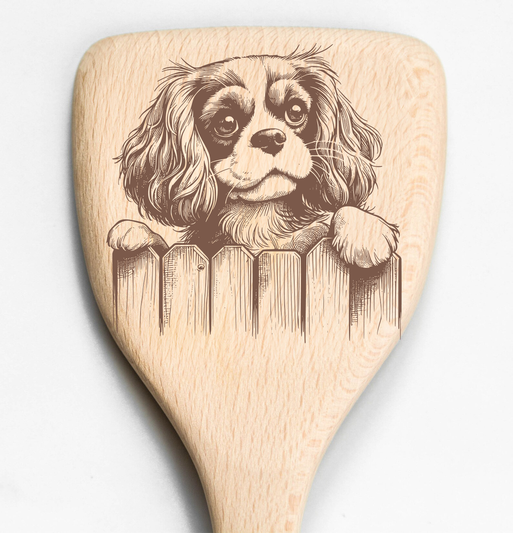 King Charles Peeking Over Fence Spatula