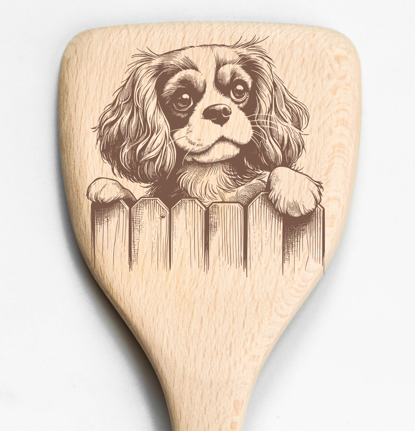 King Charles Peeking Over Fence Spatula