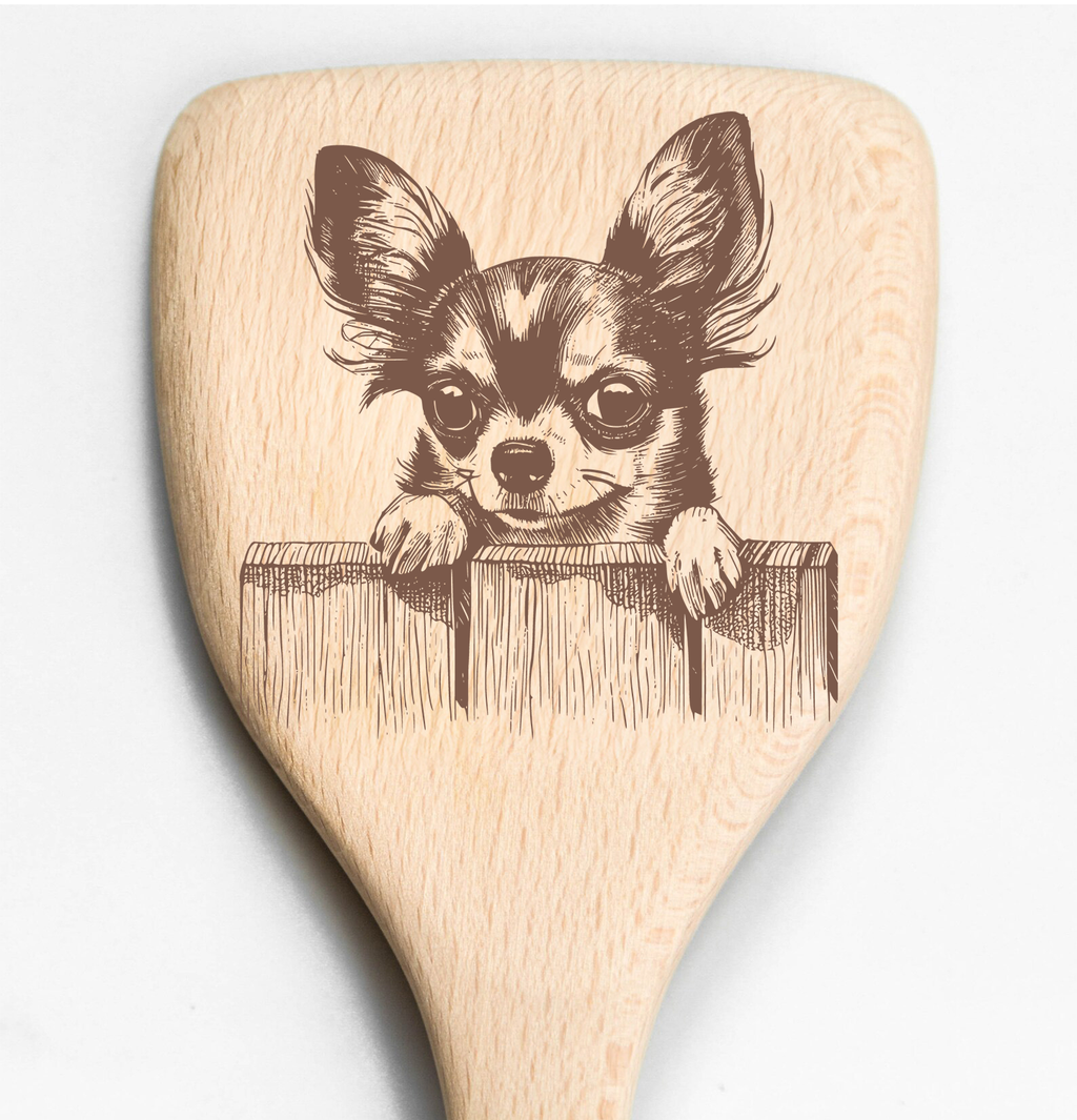 Chihuahua Peeking Over Fence Spatula