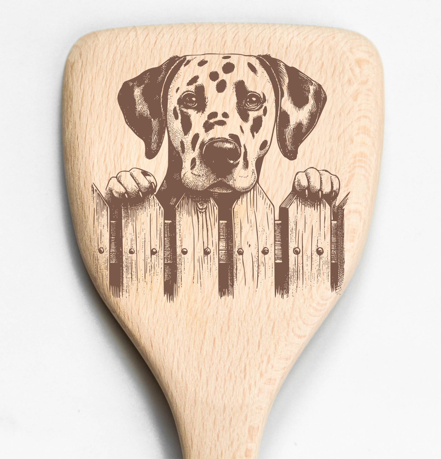 Dalmatian Peeking Over Fence Spatula