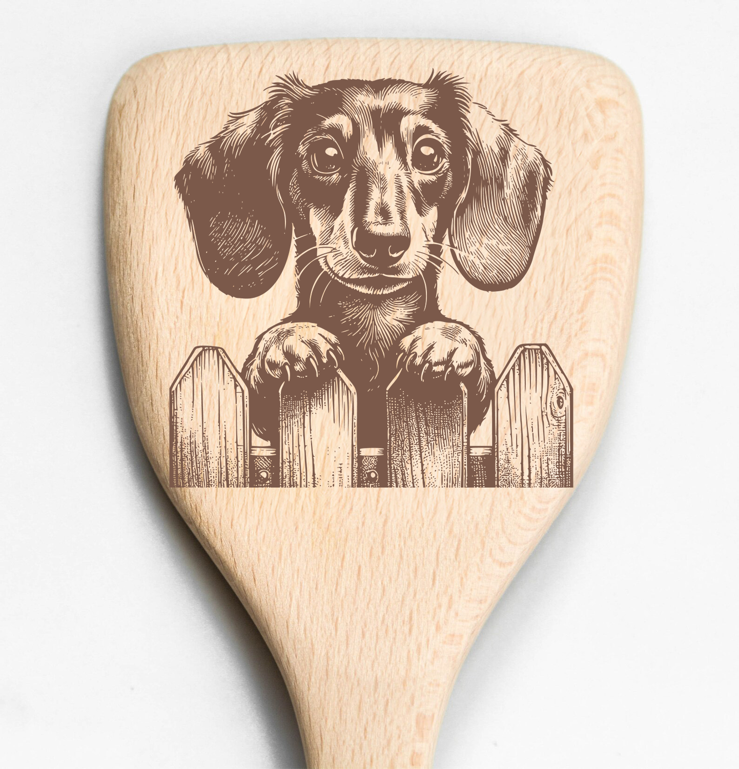 Dachshund Peeking Over Fence Spatula