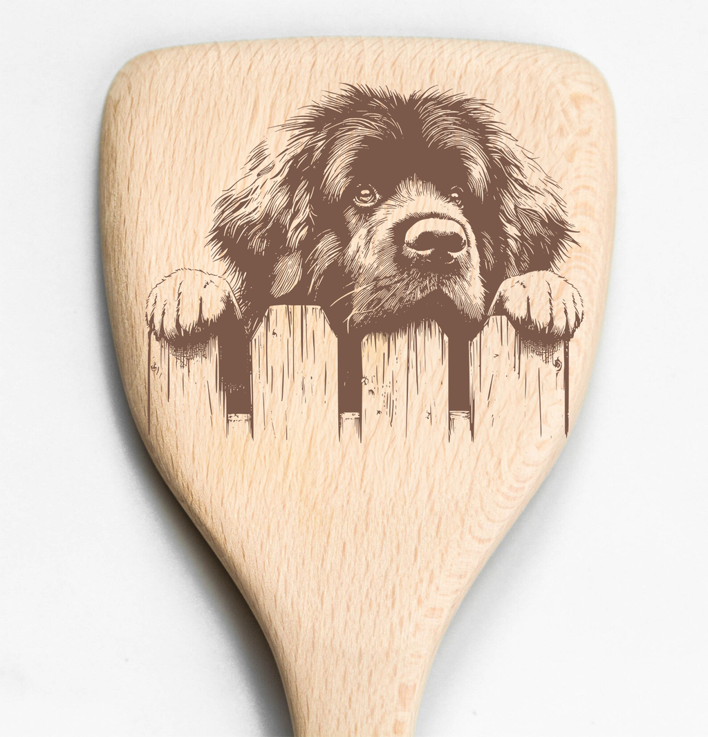 Leonberger Peeking Over Fence Spatula