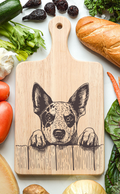 Blue Heeler Cattle Dog Cutting Cheese Board