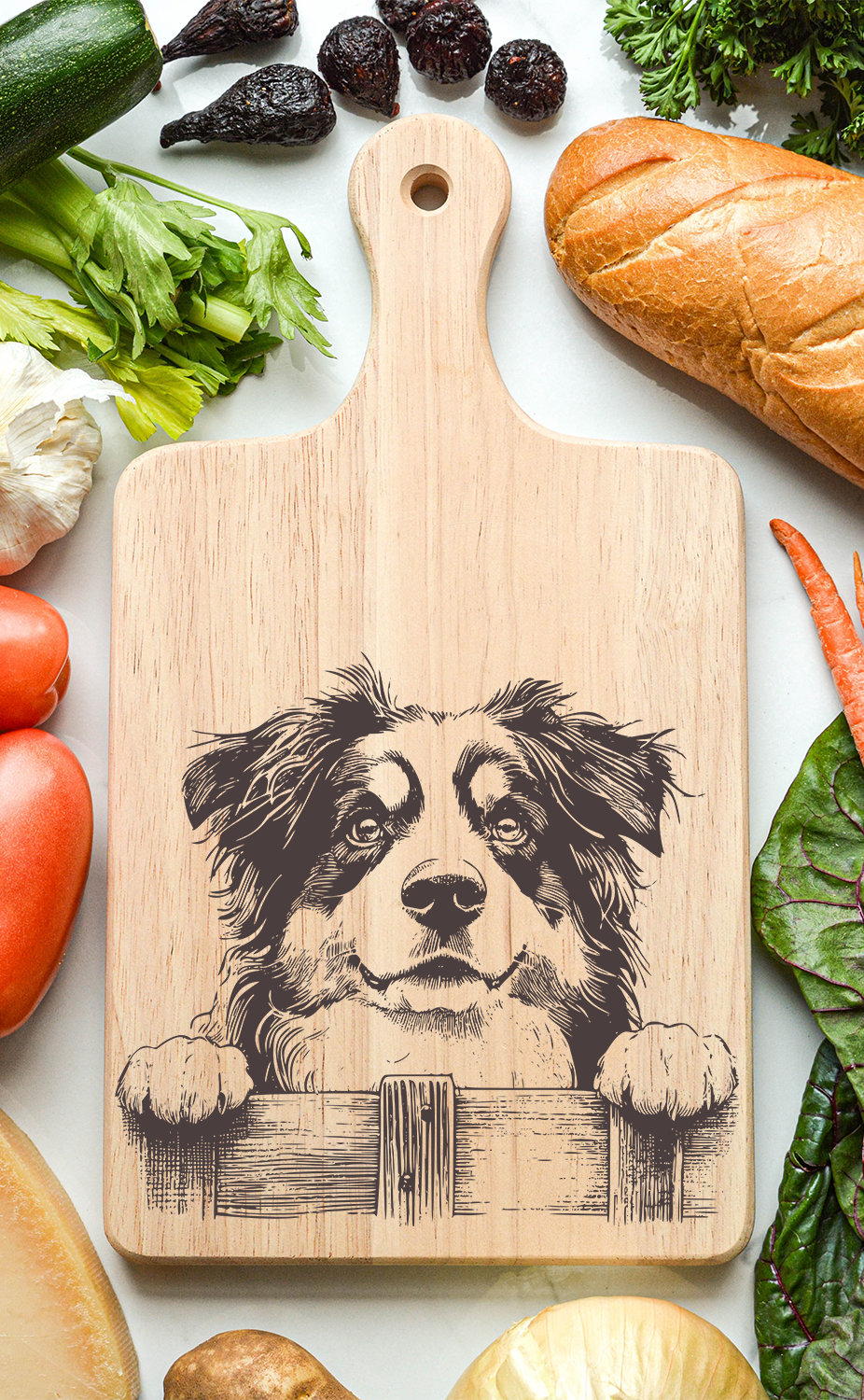 Australian Shepherd 2 Cutting Cheese Board