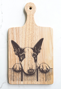 Bull Terrier Cutting Cheese Board