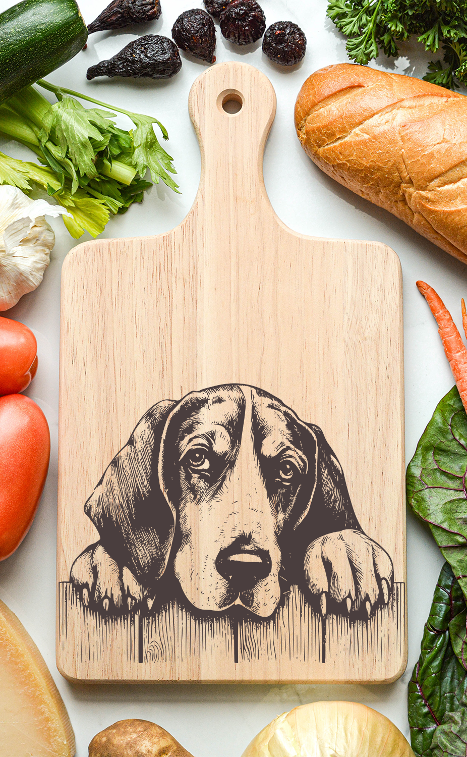 Coonhound Cutting Cheese Board