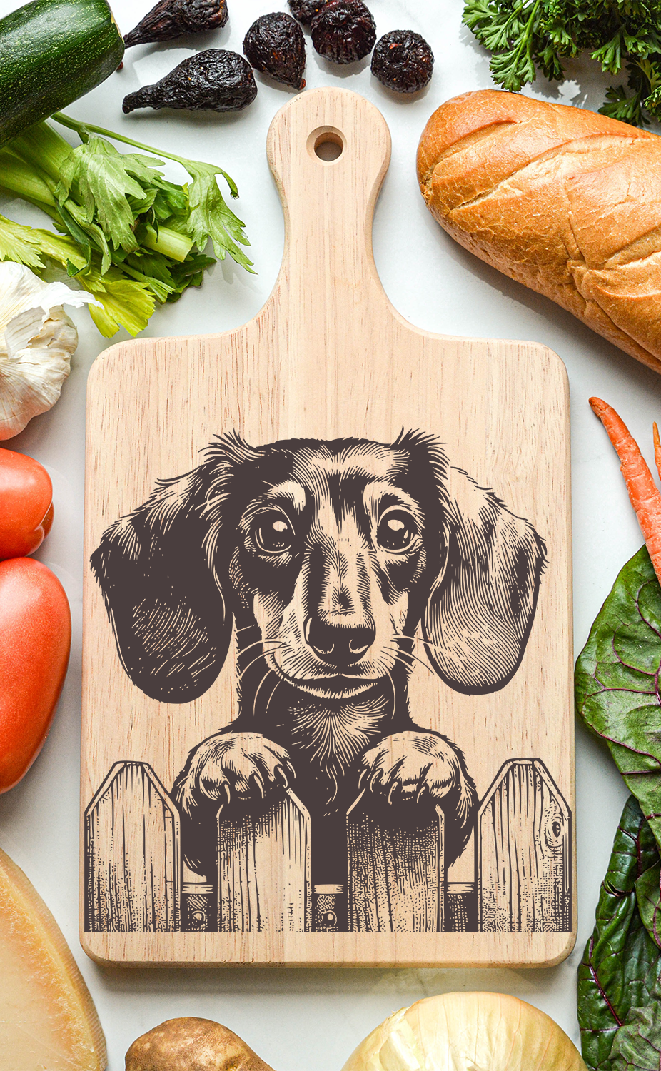 Dachshund Cutting Cheese Board