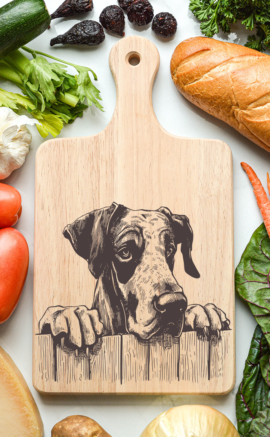 Great Dane Cutting Cheese Board
