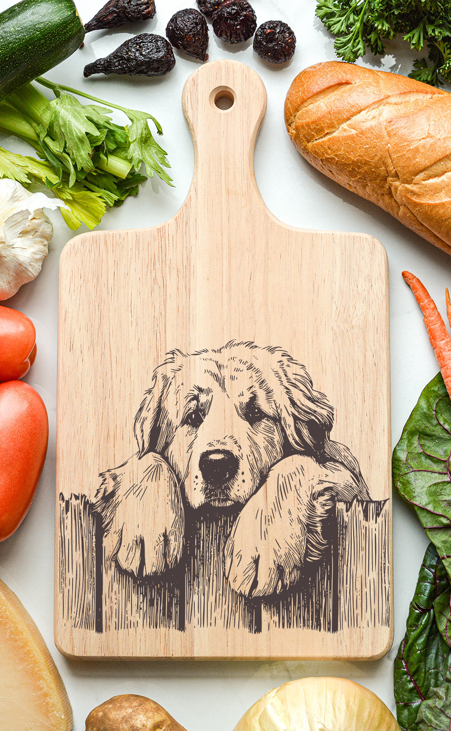 Great Pyrenees Cutting Cheese Board