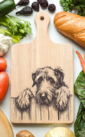 Irish Wolfhound Cutting Cheese Board