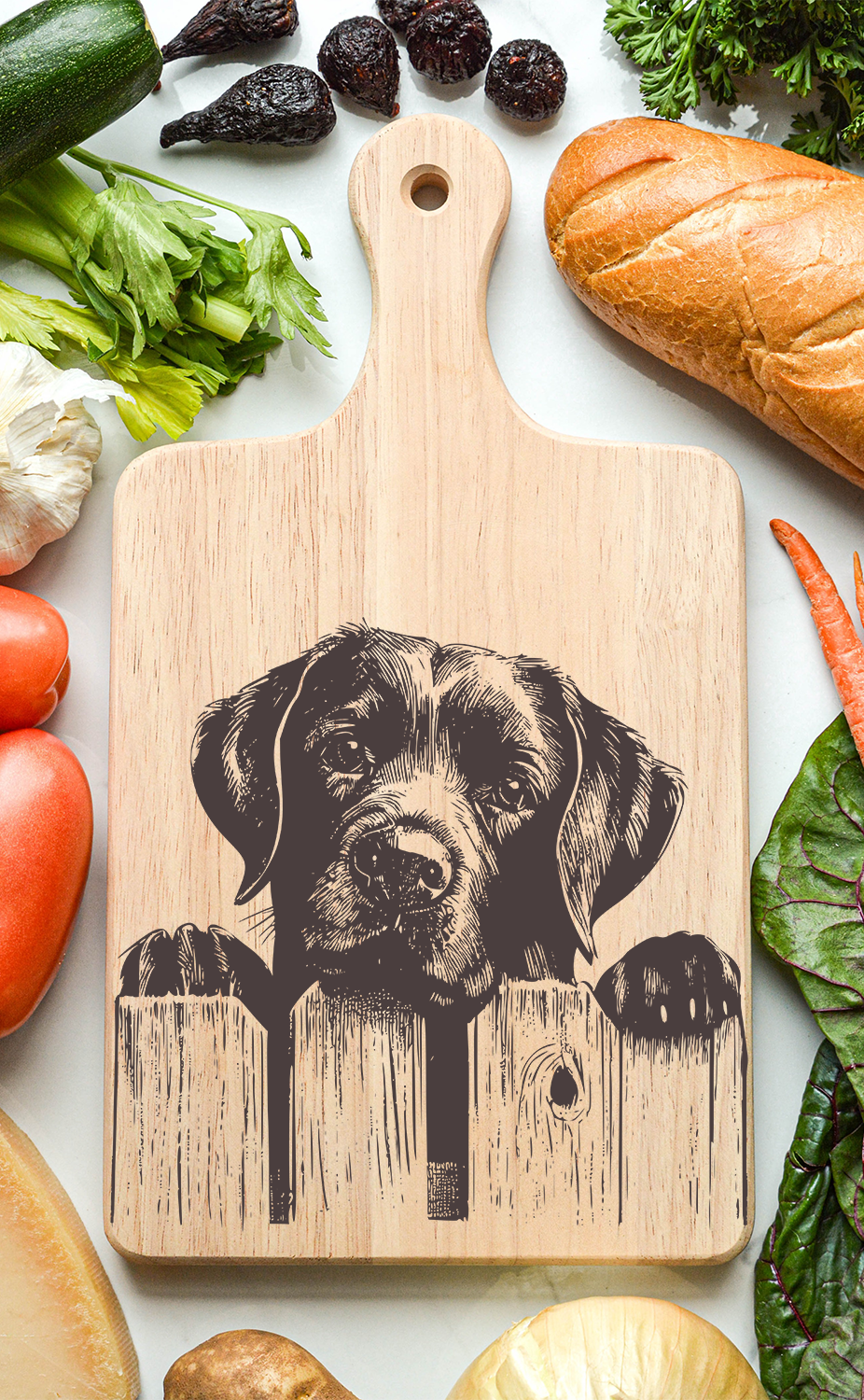 Chocolate Labrador Cutting Cheese Board