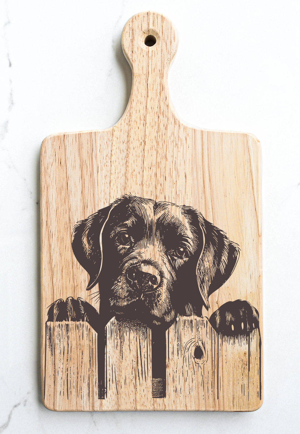 Chocolate Labrador Cutting Cheese Board
