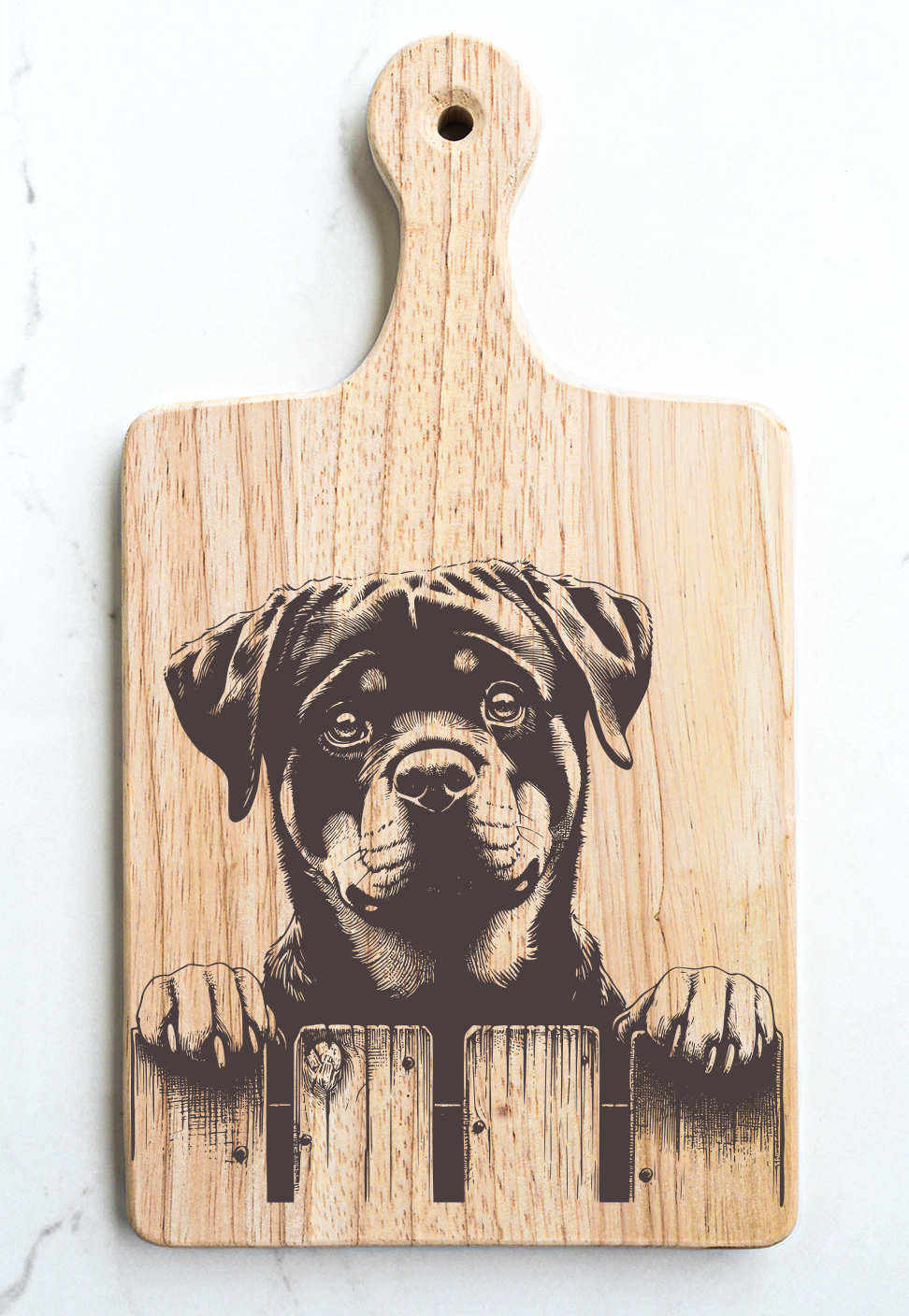 Rottweiler Cutting Cheese Board