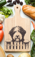 Old English Sheepdog Cutting Cheese Board