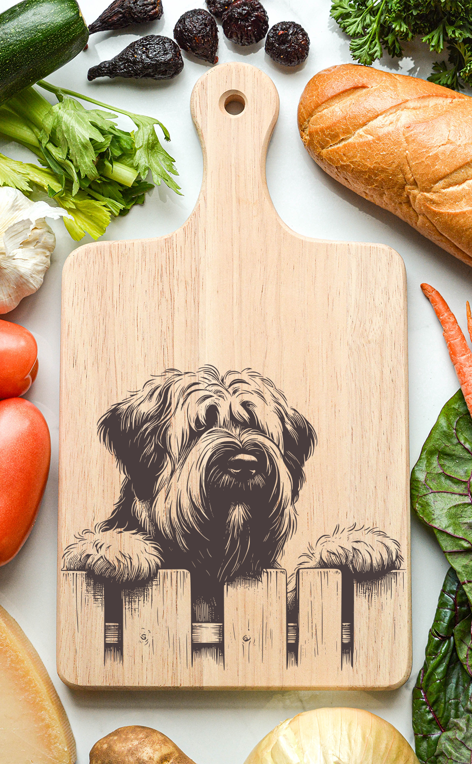 Briard Berger de Brie Cutting Cheese Board